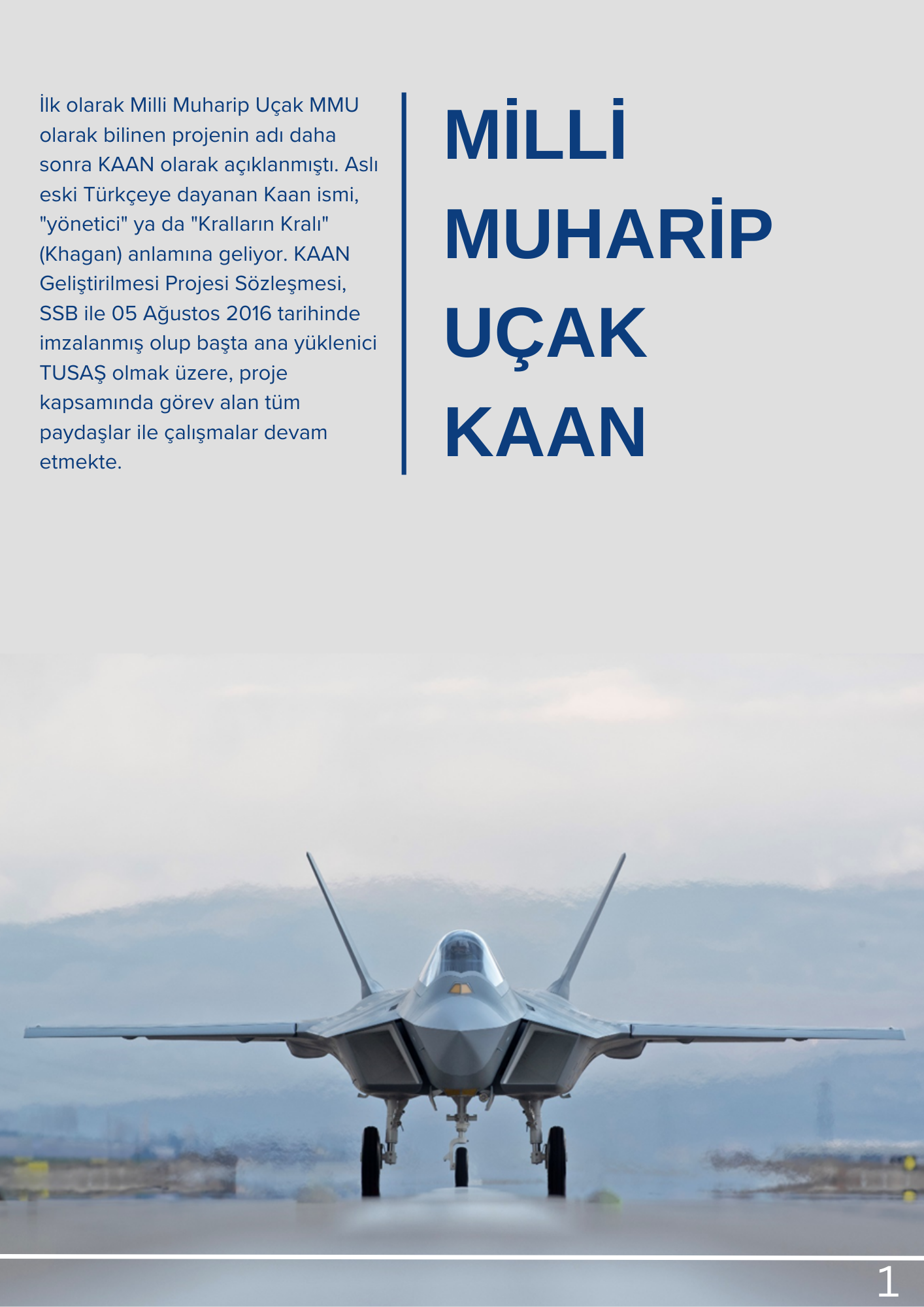 MİLLİ MUHARİP UÇAK : KAAN