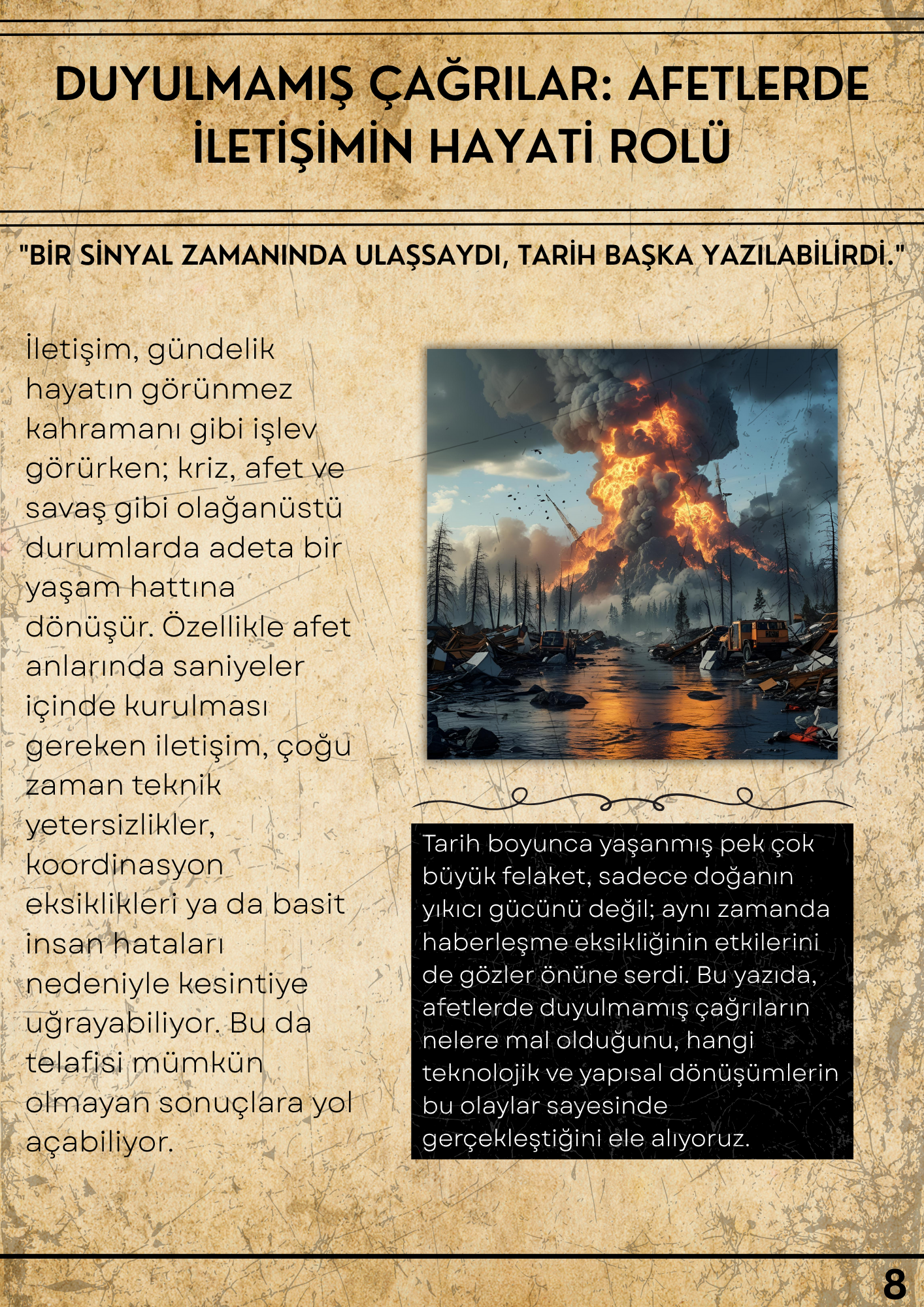 Afetlerde İletişimin Hayati Rolü